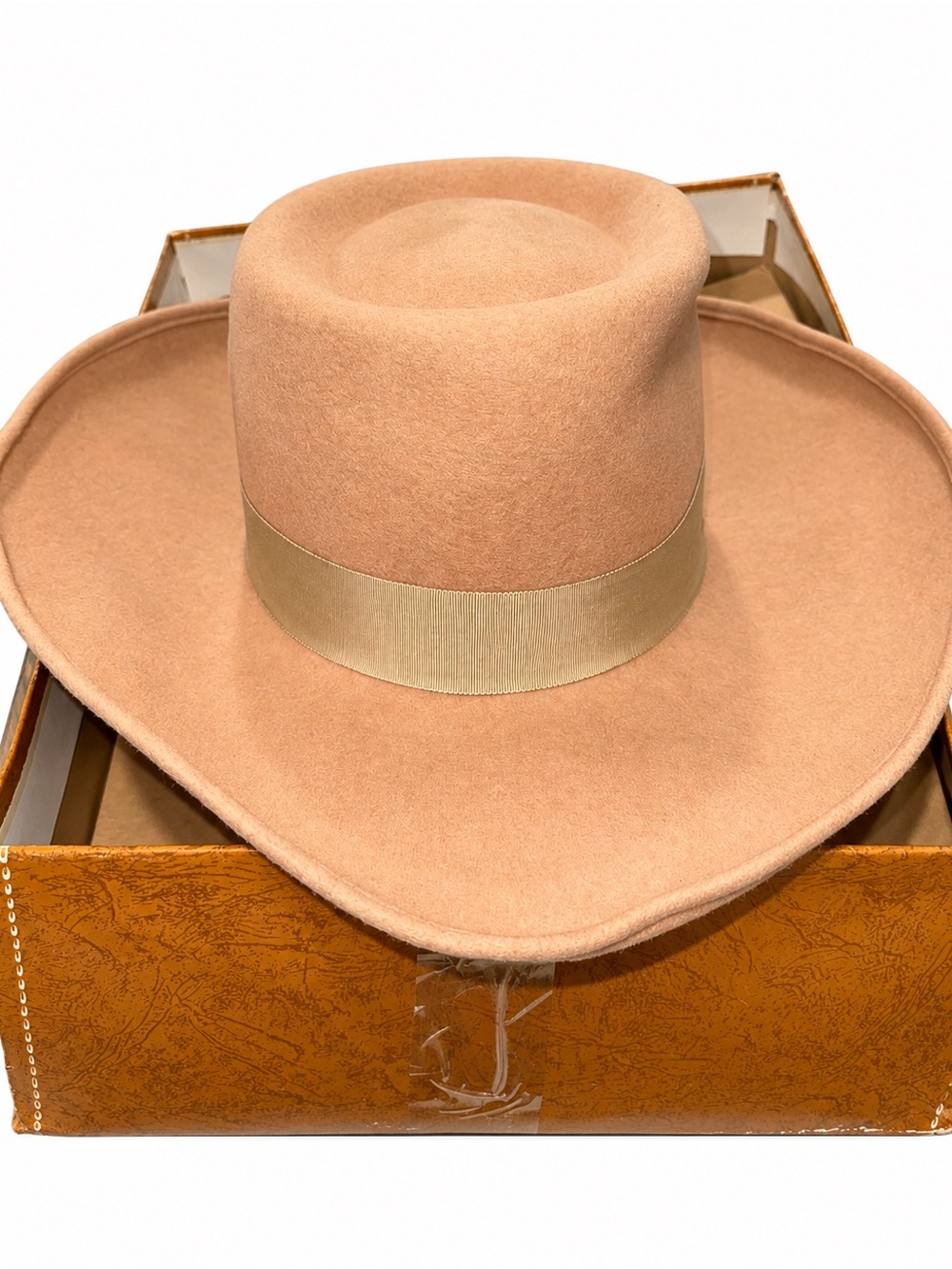 Vintage Michelle Starfire Wool Felt Wide Brim Hat Union Made USA - Never worn